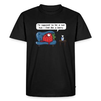 Fruit Fraise gorge Censé sentiment sofa thérapie - T-shirt Premium bio Homme - noir - Devant - Nico (187cm)