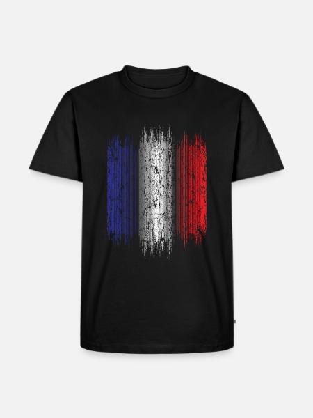 Frankreich - Männer Premium Bio T-Shirt - Schwarz