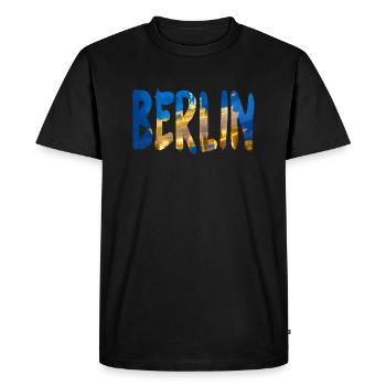 Berlin - T-shirt Premium bio Homme - noir - Devant - Nico (187cm)