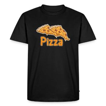 Math Pizza Pi - Men's Premium Organic T-Shirt - black - Front - Nico (187cm)