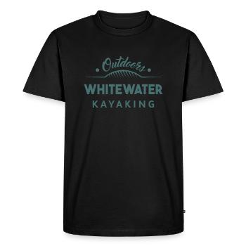 Kayak en eaux vives en plein air - T-shirt Premium bio Homme - noir - Devant - Nico (187cm)