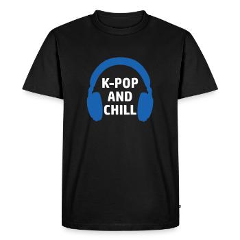 K-Pop et chill Saranghae Musique Pop Coréenne - T-shirt Premium bio Homme - noir - Devant - Nico (187cm)