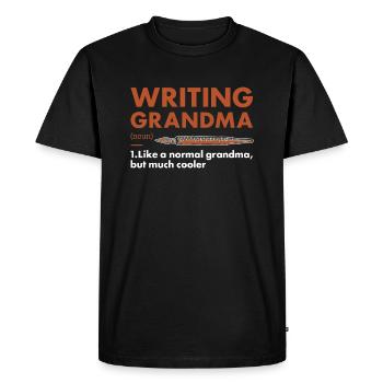 Écrivain Grand-mère Définition Écriture - T-shirt Premium bio Homme - noir - Devant - Nico (187cm)