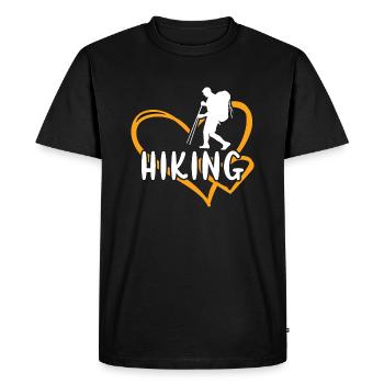Randonnée Hiker Heart - T-shirt Premium bio Homme - noir - Devant - Nico (187cm)