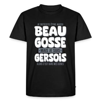 Beau gosse Gers cadeau homme gersois - T-shirt Premium bio Homme - noir - Devant - Nico (187cm)