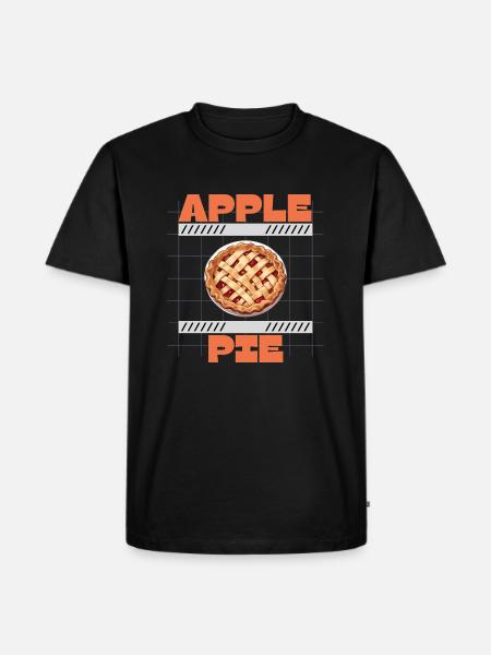 Apfelkuchen Rezept - Männer Premium Bio T-Shirt - Schwarz