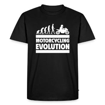 Motorcycle Evolution Perfect for bikers and fans - Men's Premium Organic T-Shirt - black - Front - Nico (187cm)