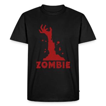 Halloween Night Witch Gift Bat - Men's Premium Organic T-Shirt - black - Front - Nico (187cm)