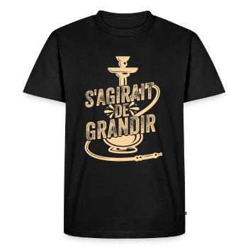 It would be a question of growing up - Men's Premium Organic T-Shirt - black - Front - Nico (187cm)