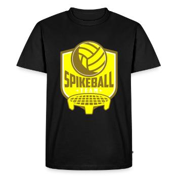 Colors can be changed | Roundnet Spikeball Team Fun - Men's Premium Organic T-Shirt - black - Front - Nico (187cm)