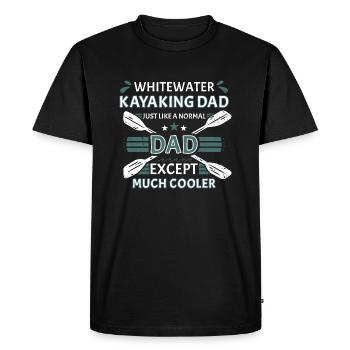 Whitewater Kayaking Dad Like A Normal Dad - Men's Premium Organic T-Shirt - black - Front - Nico (187cm)