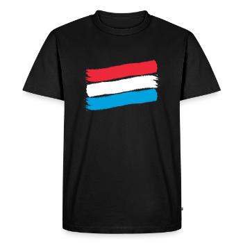 Drapeau luxembourgeois Drapeau luxembourgeois Accueil - T-shirt Premium bio Homme - noir - Devant - Nico (187cm)