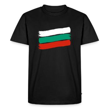 Bulgarie Drapeau bulgare Drapeau Sables d’or - T-shirt Premium bio Homme - noir - Devant - Nico (187cm)