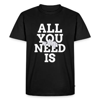 ALL YOU NEED IS A DOG Hunde Motiv - Männer Premium Bio T-Shirt - Schwarz - Vorne - Nico (187cm)