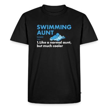 Sport Tante Natation - T-shirt Premium bio Homme - noir - Devant - Nico (187cm)