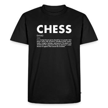 Chess Player Definition Chess - Men's Premium Organic T-Shirt - black - Front - Nico (187cm)