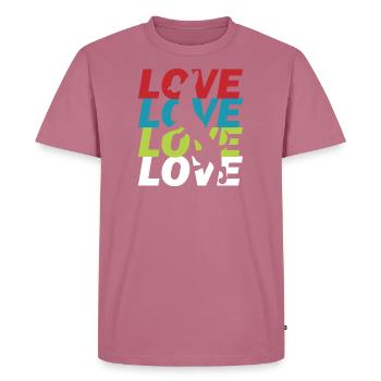 Amoureux des chiens - T-shirt Premium bio Homme - mauve - Devant - Nico (187cm)