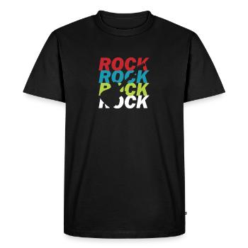 Rock and roll - T-shirt Premium bio Homme - noir - Devant - Nico (187cm)