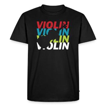 Violoniste - T-shirt Premium bio Homme - noir - Devant - Nico (187cm)
