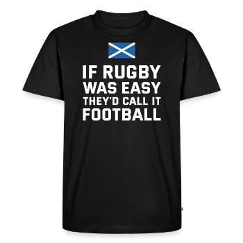 Si le rugby était facile Scotland Rugby - T-shirt Premium bio Homme - noir - Devant - Nico (187cm)