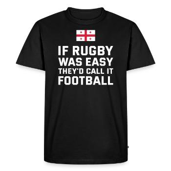 Si le rugby était facile, ils l’appelleraient rugby de football - T-shirt Premium bio Homme - noir - Devant - Nico (187cm)