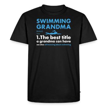 Sport Mamie Natation - T-shirt Premium bio Homme - noir - Devant - Nico (187cm)