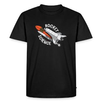 Rocket Science Space Shuttle Gift - Men's Premium Organic T-Shirt - black - Front - Nico (187cm)