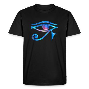 Eye of Horus Egypt Magic Symbol Lucky Charm - Men's Premium Organic T-Shirt - black - Front - Nico (187cm)