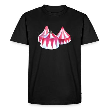 Aquarelle de tente de cirque - T-shirt Premium bio Homme - noir - Devant - Nico (187cm)