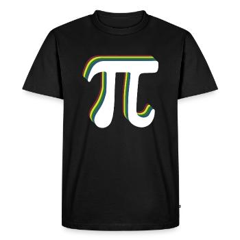 Math Pi symbole Pi - T-shirt Premium bio Homme - noir - Devant - Nico (187cm)