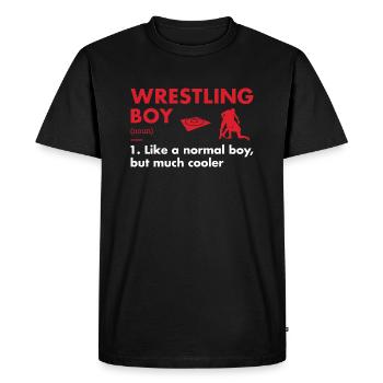 Sport Boy Définition Lutte - T-shirt Premium bio Homme - noir - Devant - Nico (187cm)