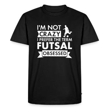 Sport Je ne suis pas fou de futsal - T-shirt Premium bio Homme - noir - Devant - Nico (187cm)