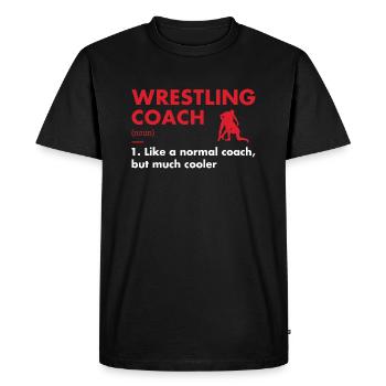 Entraîneur sportif Définition Lutte - T-shirt Premium bio Homme - noir - Devant - Nico (187cm)