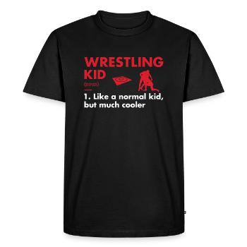 Sport Kid Définition Lutte - T-shirt Premium bio Homme - noir - Devant - Nico (187cm)