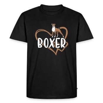 Cœur de boxeur - T-shirt Premium bio Homme - noir - Devant - Nico (187cm)