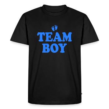 Team boy - T-shirt Premium bio Homme - noir - Devant - Nico (187cm)