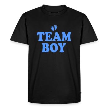 Team boy - T-shirt Premium bio Homme - noir - Devant - Nico (187cm)