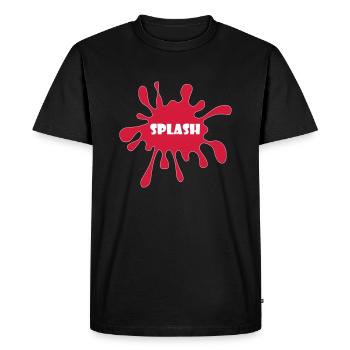 Splash - Men's Premium Organic T-Shirt - black - Front - Nico (187cm)