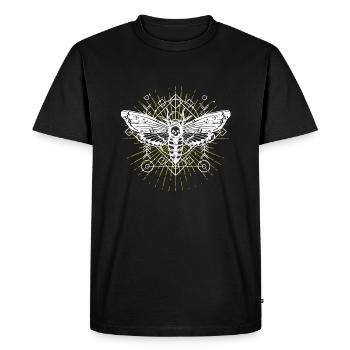 Moth Moth Moth Moon Phases Gothic Gift Idea - Men's Premium Organic T-Shirt - black - Front - Nico (187cm)