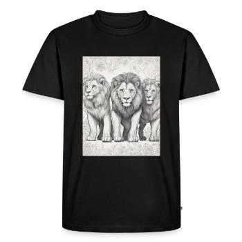 plusieurs lyon - T-shirt Premium bio Homme - noir - Devant - Nico (187cm)