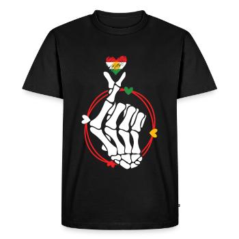 Kurdistan Flag,Kurdistan,Syria,Iraq,Iran,Flag - Men's Premium Organic T-Shirt - black - Front - Nico (187cm)