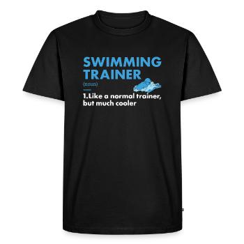 Entraîneur sportif Natation - T-shirt Premium bio Homme - noir - Devant - Nico (187cm)