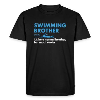 Sport Frère Natation - T-shirt Premium bio Homme - noir - Devant - Nico (187cm)