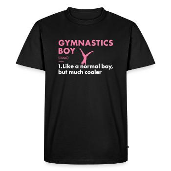 Sport Garçon Gymnastique - T-shirt Premium bio Homme - noir - Devant - Nico (187cm)