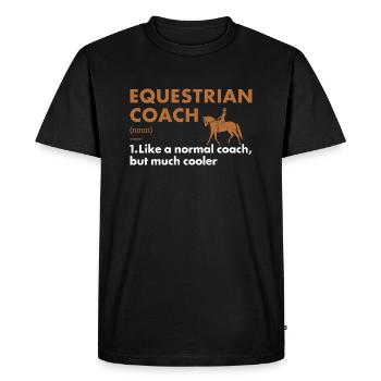 Coach sportif Définition Équitation - T-shirt Premium bio Homme - noir - Devant - Nico (187cm)