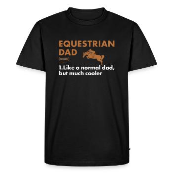 Sports Papa Définition Équestre - T-shirt Premium bio Homme - noir - Devant - Nico (187cm)