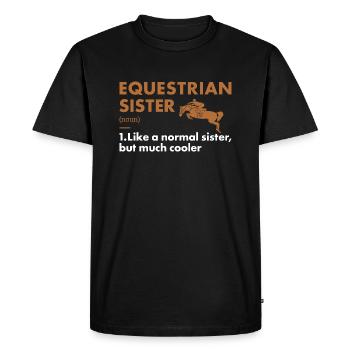 Sport Soeur Définition Équestre - T-shirt Premium bio Homme - noir - Devant - Nico (187cm)