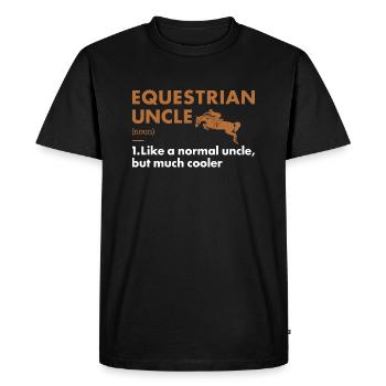 Sport Oncle Définition Équestre - T-shirt Premium bio Homme - noir - Devant - Nico (187cm)