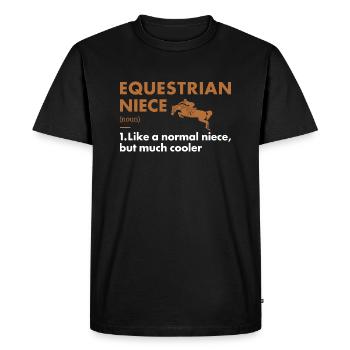 Sport Nièce Définition Équestre - T-shirt Premium bio Homme - noir - Devant - Nico (187cm)
