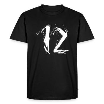 Zahl 12 Nummer Zwölf Spray Trikotnummer Trikot - T-shirt Premium bio Homme - noir - Devant - Nico (187cm)